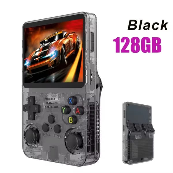 Open Source R36S Retro Handheld Video Game Console Linux System 3,5-tums IPS-skärm Mini Portable Pocket Video Player 128G Spel