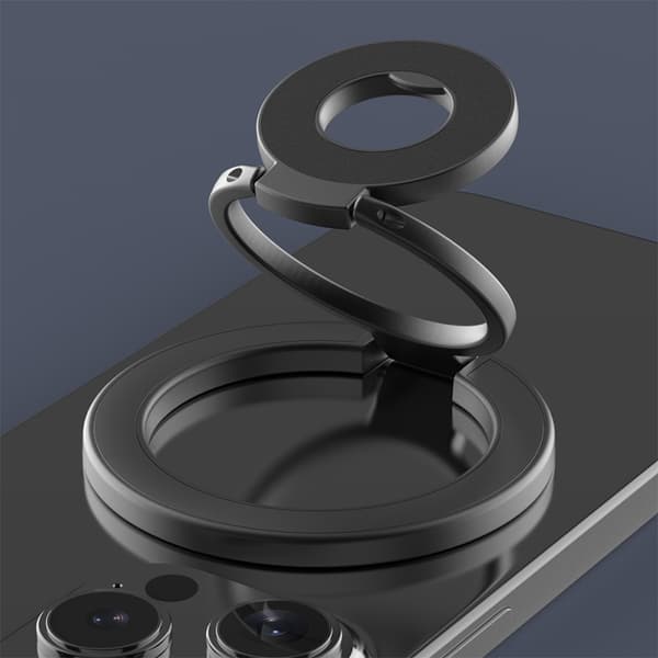 MagSafe dobbeltsidet magnetisk telefonringholder, foldbart stativ, grebbeslag til iPhone