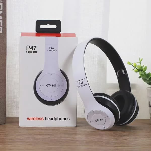 Multifunktionelt bærbart, foldbart, hovedmonteret, trådløst Bluetooth 5.0-headset til Bluetooth-forbindelse med TF-kort og kabelforbindelse