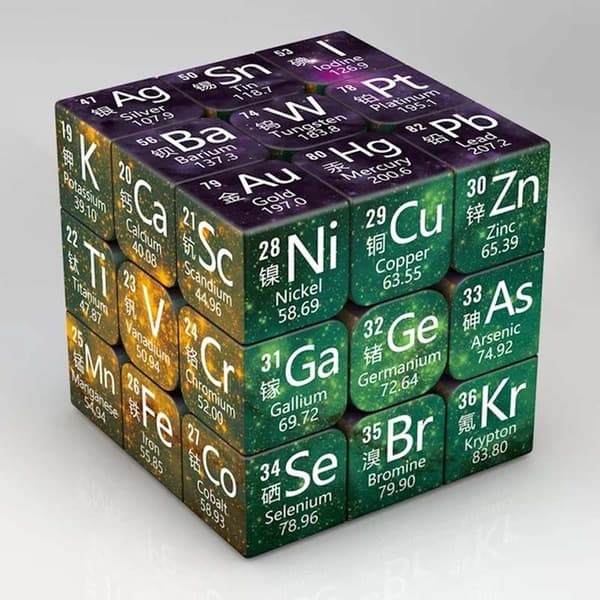 3x3x3 Magic Cube Pussel Math Kemi Element Magic Cube Barnpresenter Pedagogiska leksaker