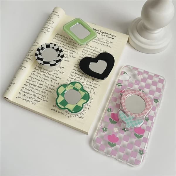 Tulip Flower Foldbar Telefonholder Stativ til iPhone Fingerringstik