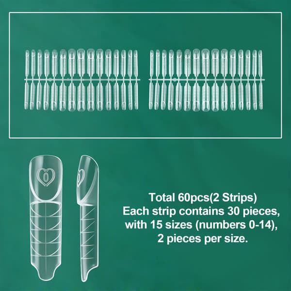 Nailpop Space Nail Dual Forms - 15 størrelser til polygel-extensions, genanvendelig