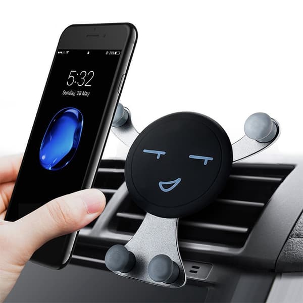 Gravity Biltelefonholder Luftventil Clip Bjørnemontering Mobilstativ GPS-understøttelse til iPhone Samsung