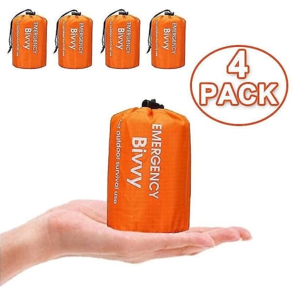 4x Emergency Termal Waterproof Sovepose til udendørs brug
