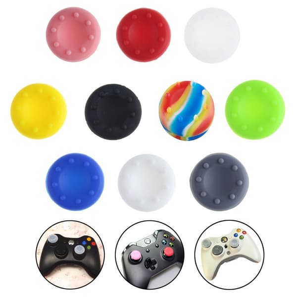 2 stk. til PS3 PS4 XBOX 360 gummi silikone hætte analog controller silikone hætte dæksel thumb stick greb joystick hætter tilbehør
