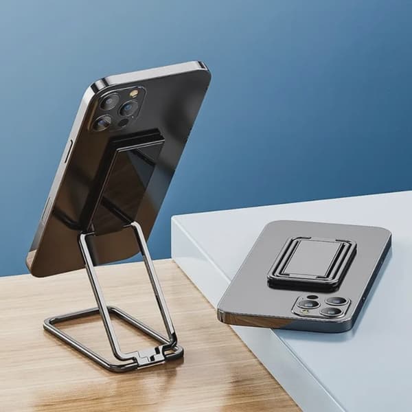 Universal zinklegering foldbar ringtelefonholder magnetisk biltablet skrivebordsgreb