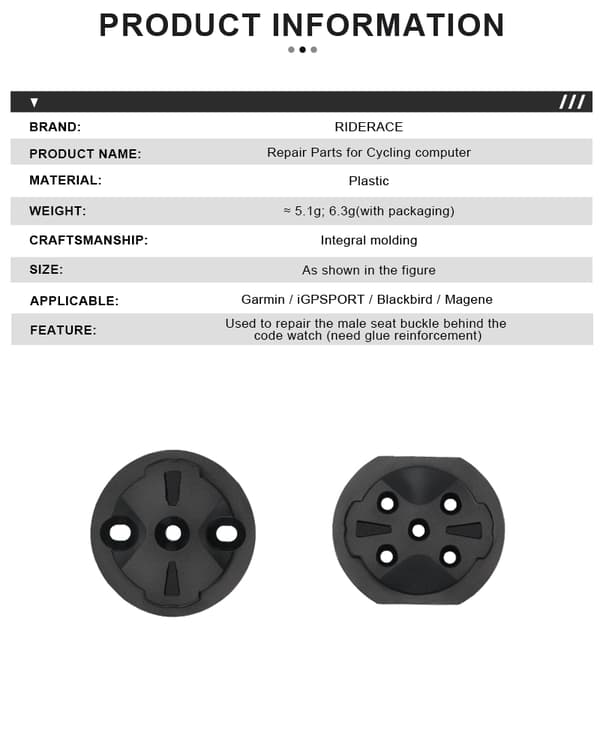 Cykelcomputer reparationsbase til Garmin Magene XOSS IGPSPORT speedometer reservedele