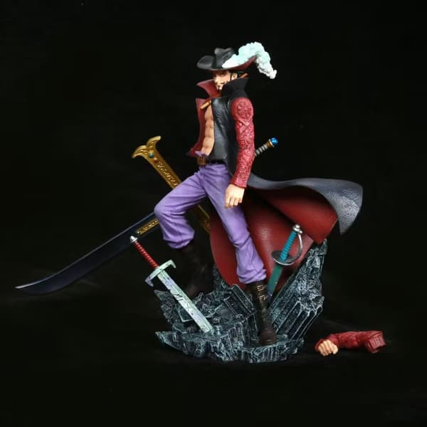 28 cm Dracule Mihawk One Piece Figur - PVC model statue til samlere og gaver