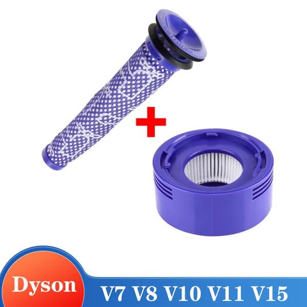 Forfilter + HEPA efterfiltersæt til Dyson V7 V8 Vakuumudskiftning Forfilter og efterfiltertilbehør