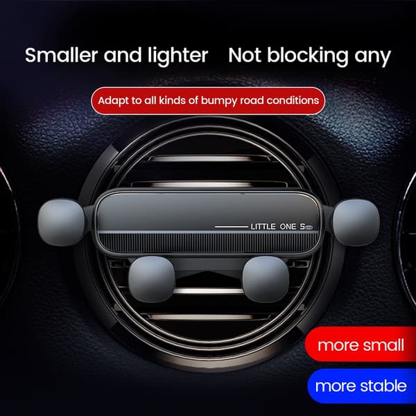 Gravity Biltelefonholder Luftventilmontering Universal Mobilstativ til iPhone 13 12 Xiaomi GPS