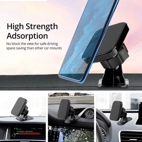 Magnetisk bilhållare för iPhone Samsung Luftventilsmontering Stativ GPS-stöd