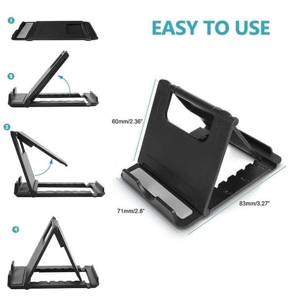 Mini bærbar, foldbar universal plastik telefon-tabletholder