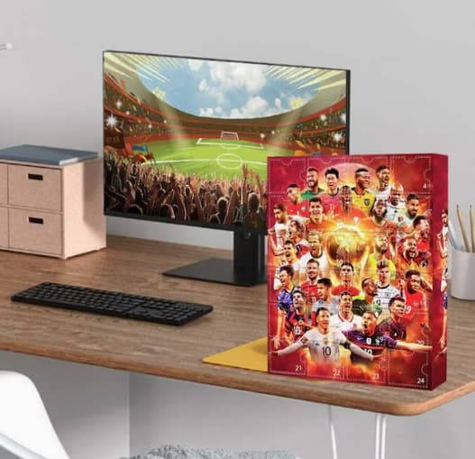 Jule-adventskalender til VM Samle fodboldfigurer