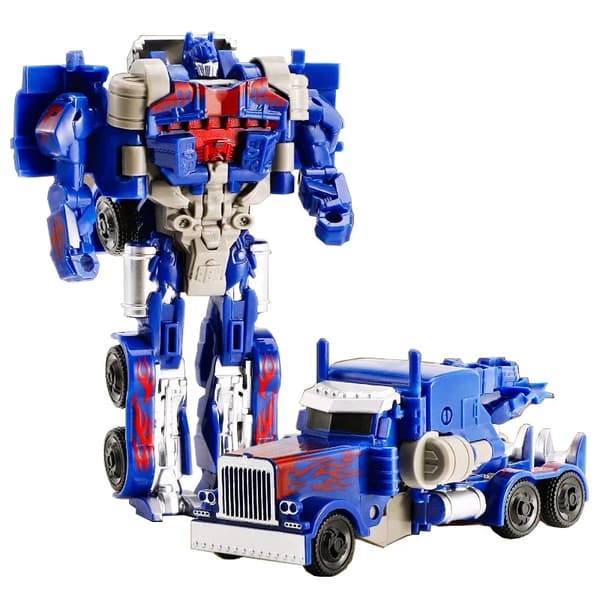 Et-trins deformation bilrobotlegetøj - transformerende actionfigur til børn, puslespilsmodel