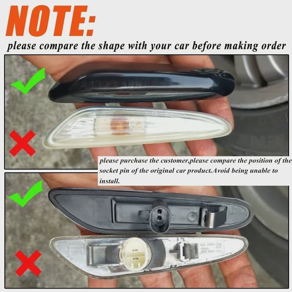 2 st. strömmande vattenblinker LED dynamisk blinkersljus för BMW E60 E61 E90 E91 E81 E83 E84 E92 sidomarkeringsblinkande indikator