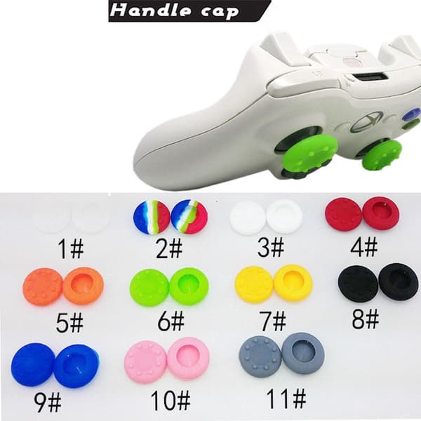 2 stk. til PS3 PS4 XBOX 360 gummi silikone hætte analog controller silikone hætte dæksel thumb stick greb joystick hætter tilbehør