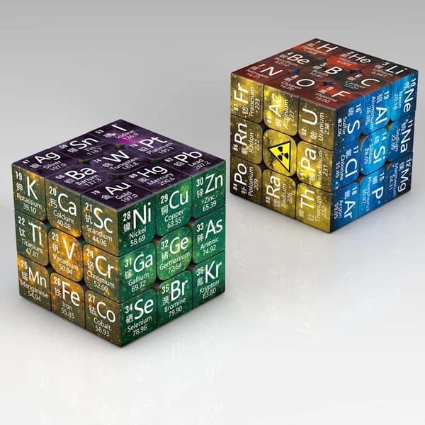3x3x3 Magic Cube Puslespil Math Kemi Element Magic Cube Børnegaver Pædagogisk legetøj