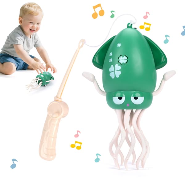 2025 Interactive Dancing Squid Toy for Toddlers - Light, Music & Tummy Time Fun Present