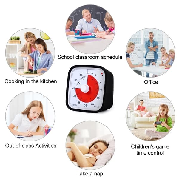Visuell Time Timer 60 min - Perfekta Tidsverktyget för Barn
