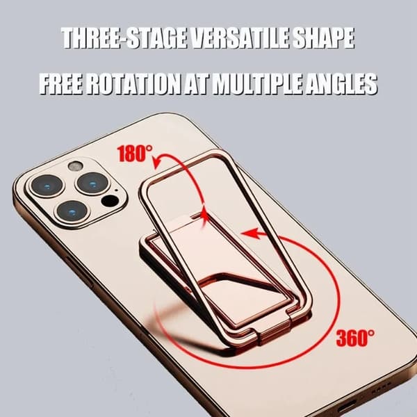 Universal zinklegering foldbar ringtelefonholder magnetisk biltablet skrivebordsgreb