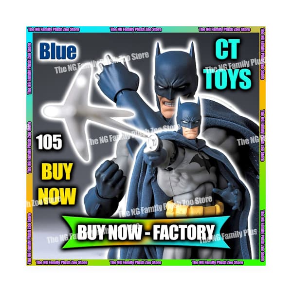 Mafex 105 Batman Blue Hush Actionfigur - Svart version DC Anime modell leksakspresent