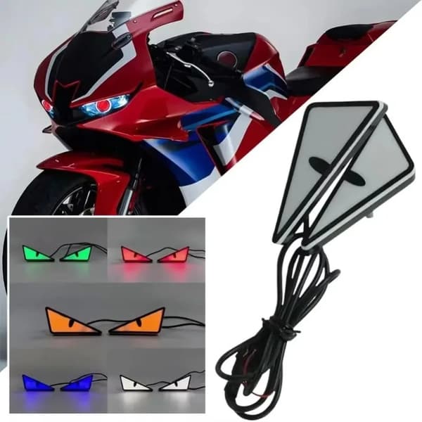 Fin Universal Motorcykel LED Devil Eyes Dynamisk Forlygte Mini Projektor Linse Lampe Motorcykel Tilbehør