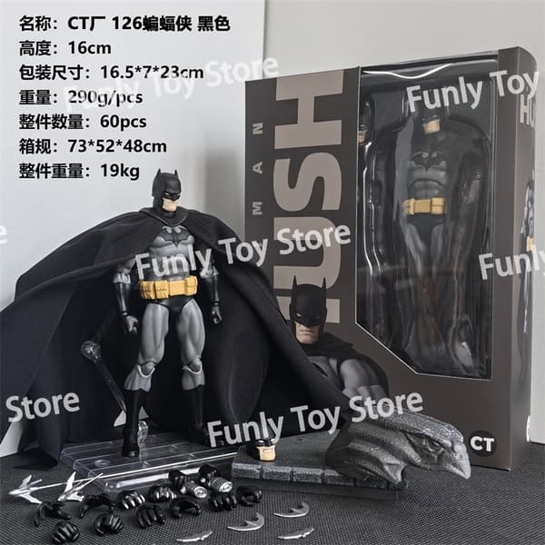 Mafex 105 Batman Hush Action Figur - blå og sorte versioner - DC Anime samlerobjekt legetøjsgave