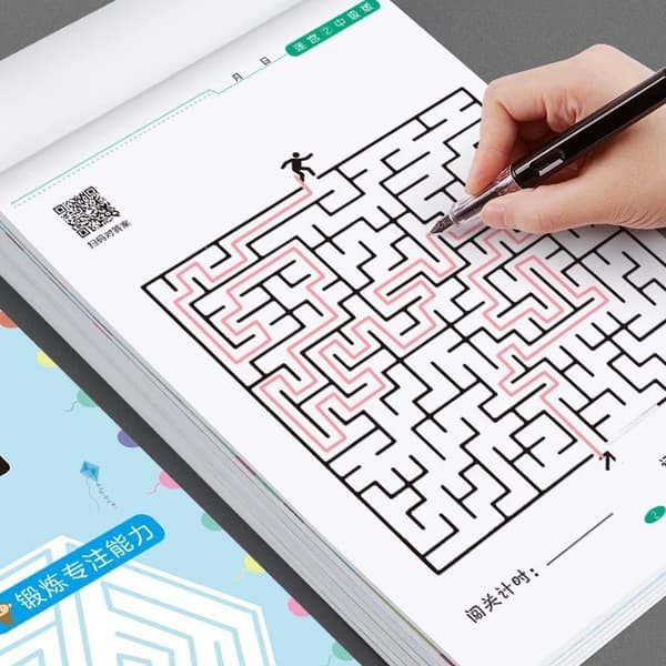 Children's Concentration Maze Book - Fun Thinking Development Toy for Attention Training