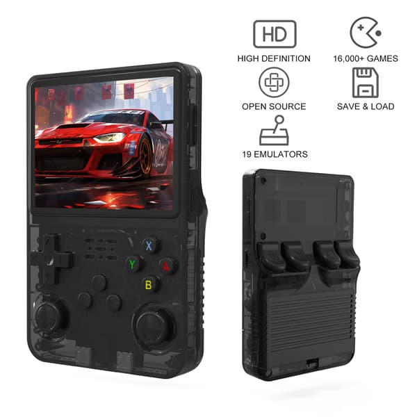 R36S Open Source K36 Handheld Game Console 3,5-tums IPS-skärm Inbyggd 16000 spel Stöder online-dubbel för PS1/PSP/DC