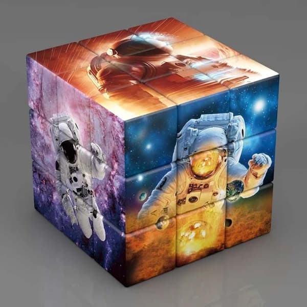 3x3x3 Magic Cube Planeter Astronauter Berömda målningar Kändiskonst Magic Cube Barnpussel Magic Cube Leksaker Gåvor