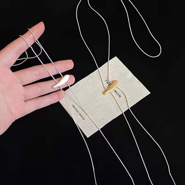 Mode Metal Long Pull Halskæder til Kvinder Luksus Elegant Sølvfarve Mat Snake Bone Chain Halskæde Smykker Tilbehør Gave