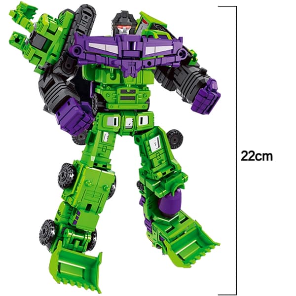 6-i-1 Mini Devastator actionfigur robotlegetøj - bedste gave til børn, 22 cm transformerbar plast