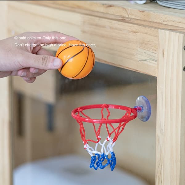 Minibasketset för barn med solid gummiboll för bordsskjutspel