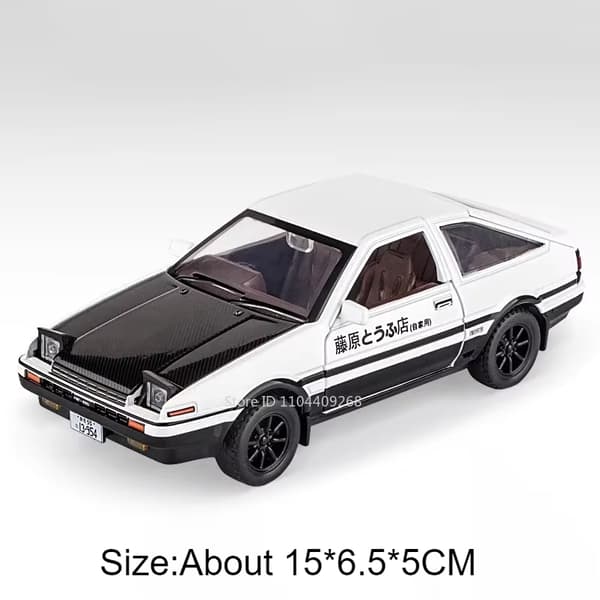 1:30 Skala Initial D AE86 Legetøjsbilmodel Legeringskarosseri Gummidæk Støddæmpning Pull Back Simuleringskøretøjer Drengefødselsdagsgave
