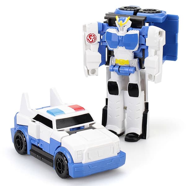 Korea Polis Robocar Amber Roy Haley Action Figur - Transformerende robotlegetøj til børn