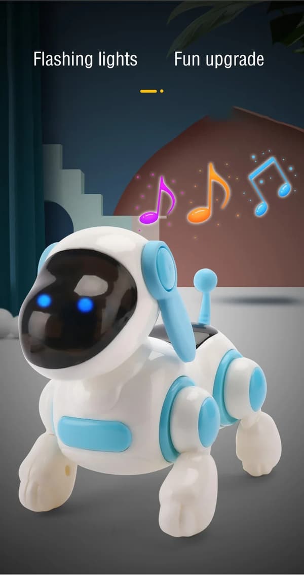 Interactive Bionic Robot Hundleksak för barn - Krypande, ljus & musik, perfekt present!