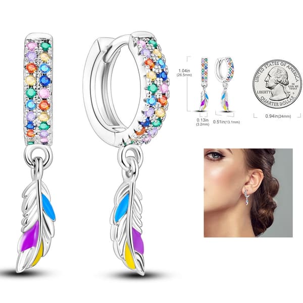 925 Sølv Hoop Øreringe Til Kvinde Pendientes Zirkon Hjerteform Stjerne Eardrop Originale Øreringe Modesmykker