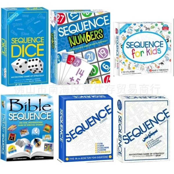 Engelske Sequence Games, Fancy Backgammon, Sequence Maze, Brætspil