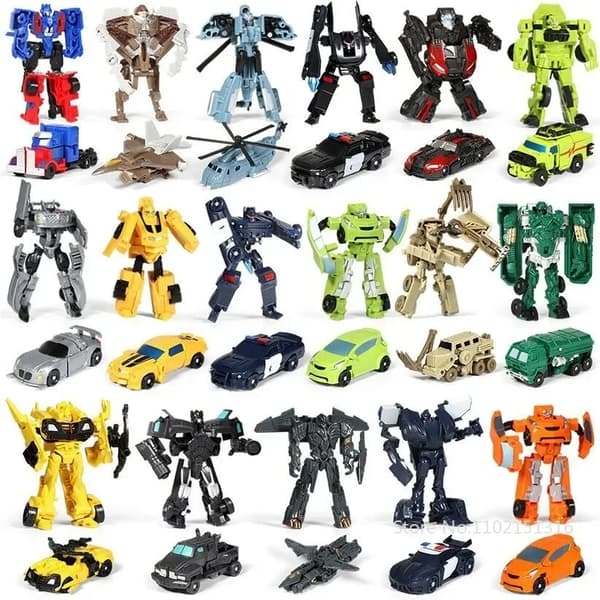 2-i-1 Mini Transformation Robot billegetøj til børn - Action Figur gave & deformeret model