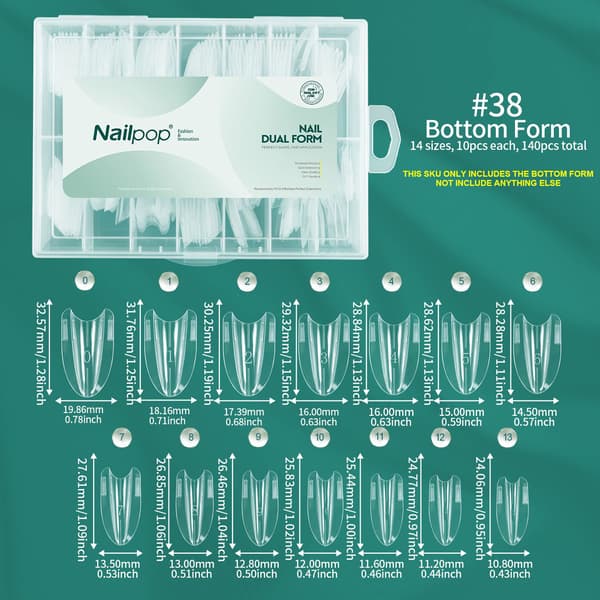 Nailpop Dual Forms Extension Nagellack Gel Sandwich System Kit 70/140 st