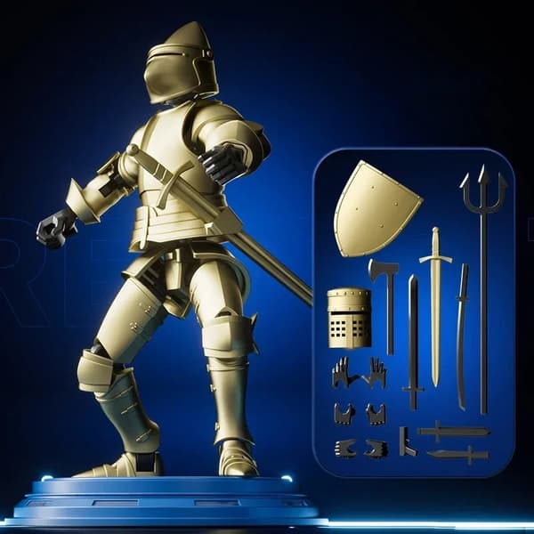 Knight Paladin Action Figur – 13 Jointed Movable Robot – 3D-printet Mannequin Legetøj