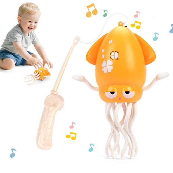 2025 Interactive Dancing Squid Toy for Toddlers - Light, Music & Tummy Time Fun Present