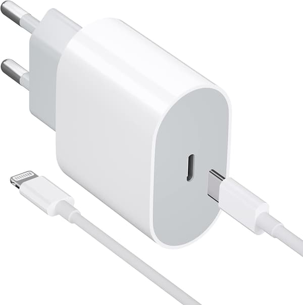 20W USB-C Virta-adapterin iPhonelle + 1M valaistuskaapeli
