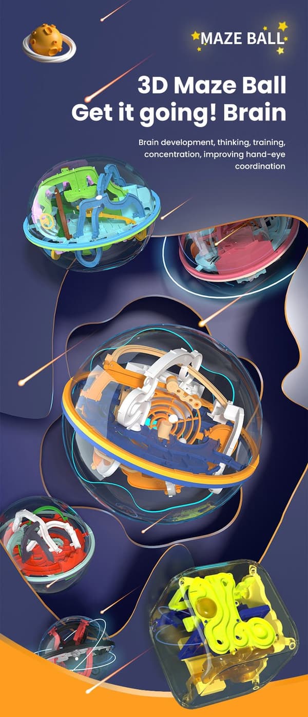 3D-pulmapallo labyrinttilelu lasten haaste-estepeli.