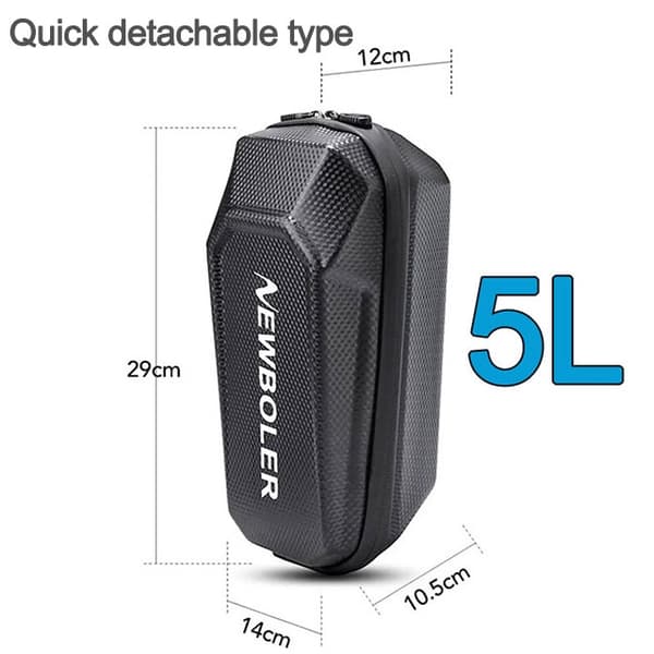 NEWBOLER El-Scooter Fronttaske 5L EVA Vandafvisende Quick Release Universal til Xiaomi
