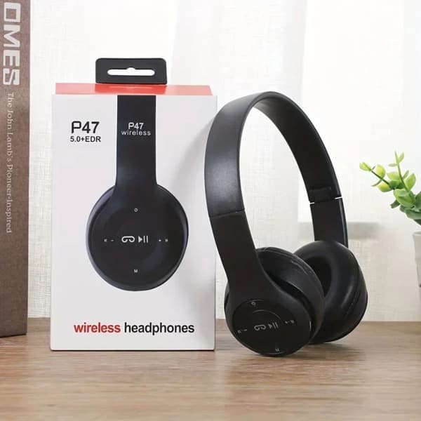 Multifunktionelt bærbart, foldbart, hovedmonteret, trådløst Bluetooth 5.0-headset til Bluetooth-forbindelse med TF-kort og kabelforbindelse