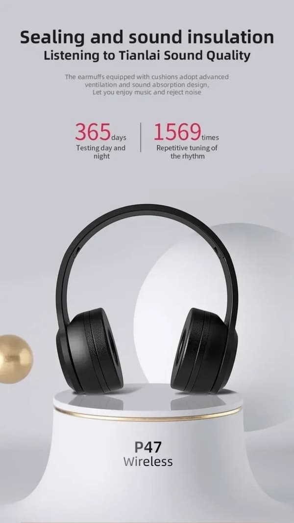 Multifunktionelt bærbart, foldbart, hovedmonteret, trådløst Bluetooth 5.0-headset til Bluetooth-forbindelse med TF-kort og kabelforbindelse