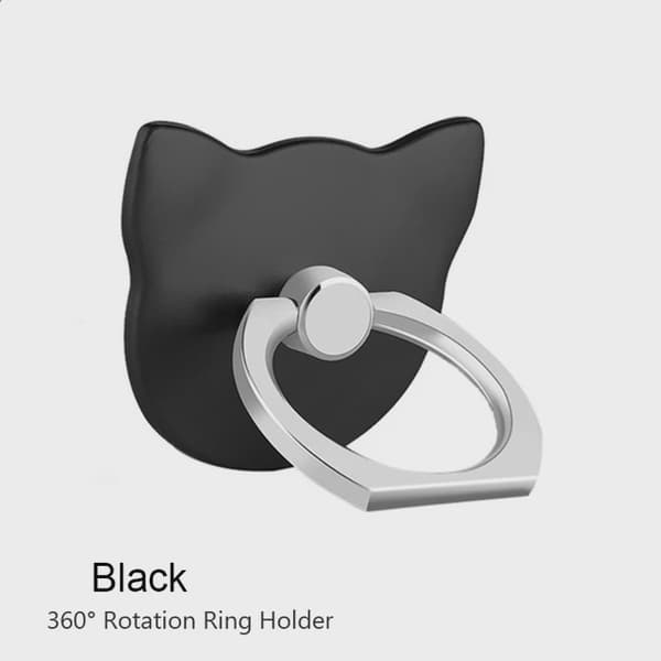 Universal Mobiltelefonholder Katte Fingerring Stativ 360° Rotation Foldbar til iPhone Xiaomi
