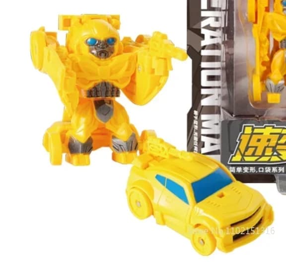 2-i-1 Mini Transformation Robot billegetøj til børn - Action Figur gave & deformeret model
