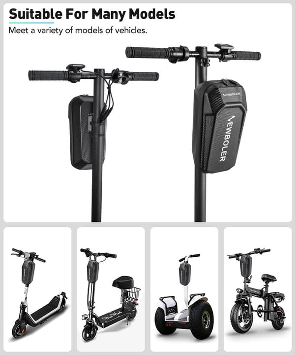 NEWBOLER El-Scooter Fronttaske 5L EVA Vandafvisende Quick Release Universal til Xiaomi